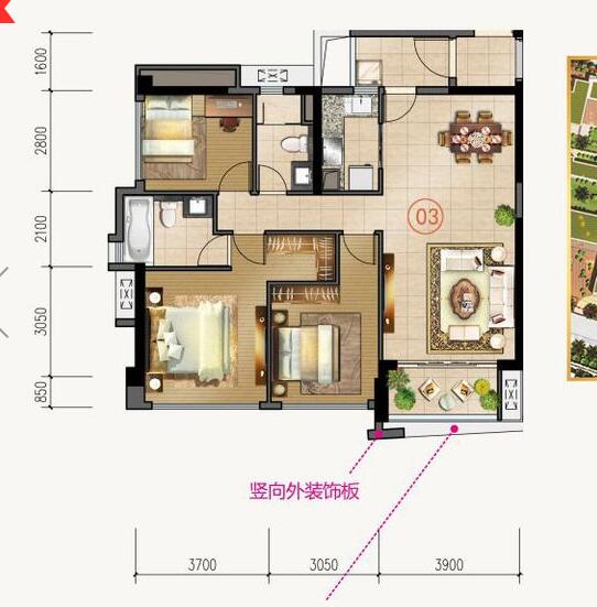 9001cc金沙家装：佛山合景新鸿基·泷景110㎡简约现代装建成效鉴赏