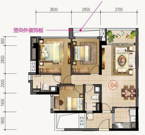 9001cc金沙家装：佛山合景新鸿基·泷景96㎡简约现代装建成效鉴赏