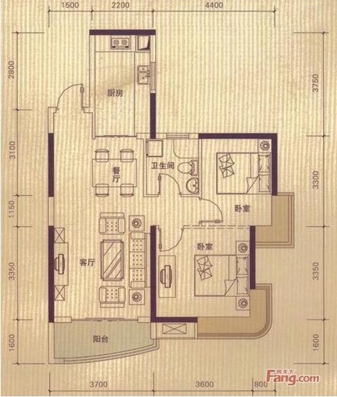 9001cc金沙家装：佛山丹灶  桂丹颐景园80㎡简约现代装建成效鉴赏